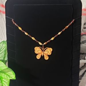 Beaded Butterfly Necklace